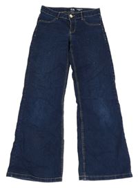 Tmavomodré wide leg rifle C&A