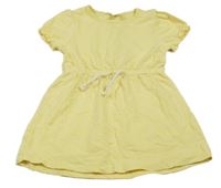 Žlté bodkovaná é bavlnené šaty Topomini