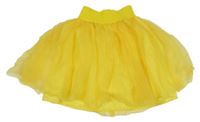Žltá tylová sukňa