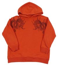 Červená mikina s drakmi a kapucňou River Island