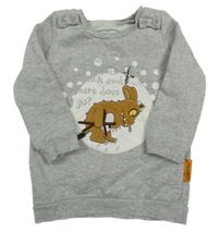 Svetlosivá melírovaná mikina Gruffalo Tu
