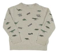 Béžový sveter s dinosaurami H&M