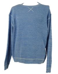 Pánský modro-bílý melírovaný svetr Bonprix vel. 62