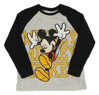 Šedo-černé triko Mickey mouse Primark