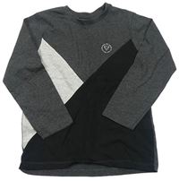 Tmavošedo-sivo-čierne tričko s potlačou Urban