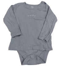 Sivé tričko s nápisom a všitým body M&S