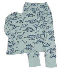 Svetlomodré pyžama s dinosaurami