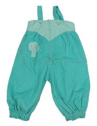 Tyrkysové laclové manšestráky se stromem