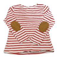 Bílo-červené pruhované triko 