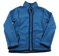 Modrá fleecová oboustranná propínací mikina Tchibo