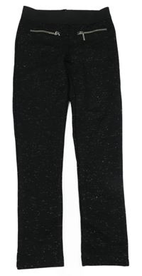 Černé třpytivé tregíny se zipy Orchestra