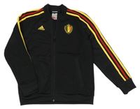 Černá sportovní propínací mikina s nášivkou Adidas