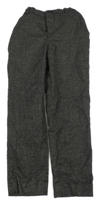 Černo-hnědé vzorované společenské chino kalhoty H&M