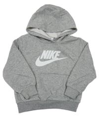 Šedá mikina s kapucí Nike
