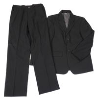 2set - Černé pruhované společenské sako + kalhoty 