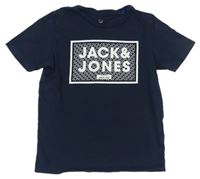 Tmavomodré tričko s logom Jack&Jones