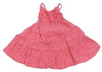 Ružové plátenné šaty s flitrami Bluezoo