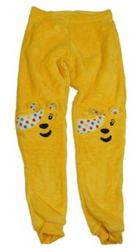 Žlté chlpaté domáceé nohavice s Pudsey George
