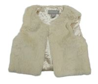 Smotanová kožušinová podšitá vesta Primark