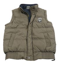 Hnedá šušťáková zateplená vesta Alive