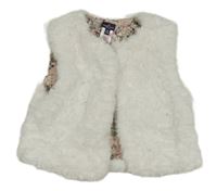 Biela kožušinová podšitá vesta Sergent Major