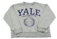 Sivá mikina so znakem Yale