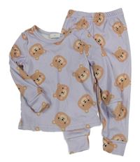 Lila pyžamo s medvídky Shein