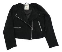 Černý semišový crop křivák H&M