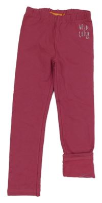 Růžové legíny s nápisem Staccato