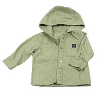 Světlekhaki rifľová bunda s kapucňou F&F