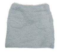 Svetlomodrá chlpatá pletená sukňa H&M