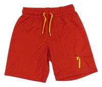 Červené športové kraťasy s číslom H&M