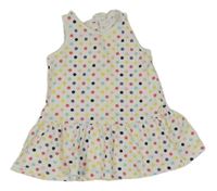 Biele bavlnené šaty s bodkami H&M