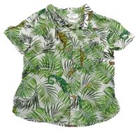 Biela košeľa s listami H&M