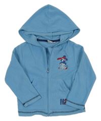 Modrá fleecová propínací mikina s Mickeym a kapucí Disney