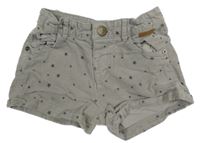 Béžové manšestrové kraťasy s hvězdičkami Zara