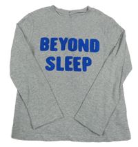 Šedé žebrované triko s nápisem F&F