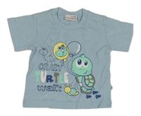 Světlemodré tričko se želvou Orsolino