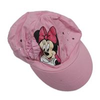 Světlerůžová plátěná kšiltovka s Minnií Disney