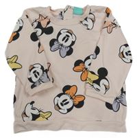 Broskvová mikina s Minnií Disney
