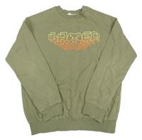 Khaki mikina s joysticky H&M