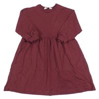 Mahagónovoé teplákové šaty H&M