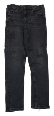 Tmavosivé skinny fit rifle s vyšúchaním Zara