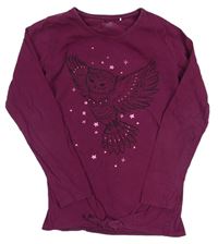 Slivkové tričko s Hedwigou - Harry Potter YIGGA