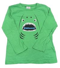 Zelené melírované tričko so žralokom Topolino