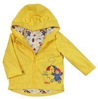 Žlutá nepromokavá podzimní bunda s medvídkem Paddington a kapucí s oušky