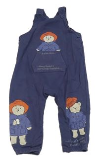 Tmavomodré laclové tepláky s medvídky Paddington a kapsou George
