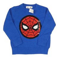 Cobaltovoě modrý sveter so Spider-manem zn. GAP