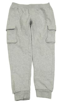 Svetlosivé melírované cargo tepláky Bluezoo