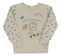 Svetlobéžová mikina s obrázkem - Cocomelon a bodkami George